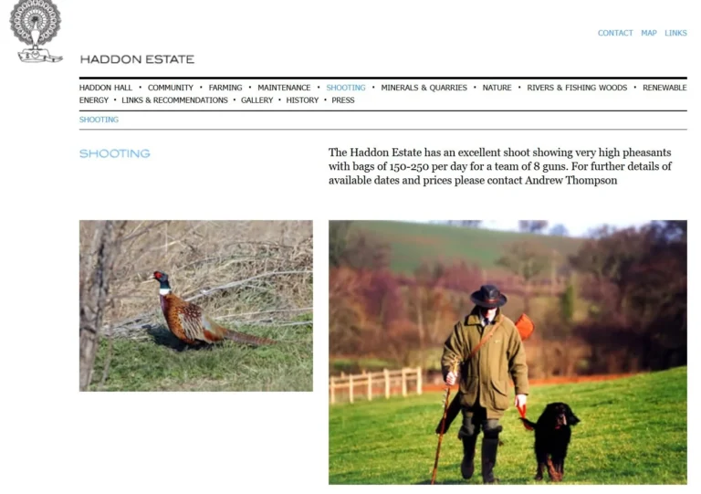haddon estate pheasant shooting