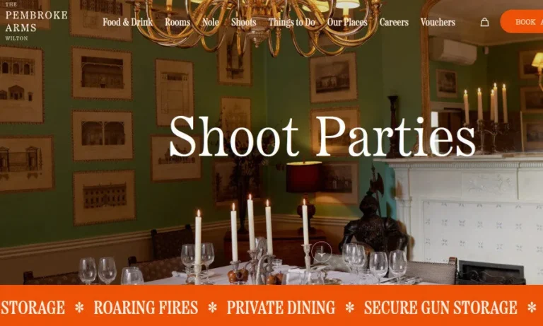 pembroke arms wilton shoot parties