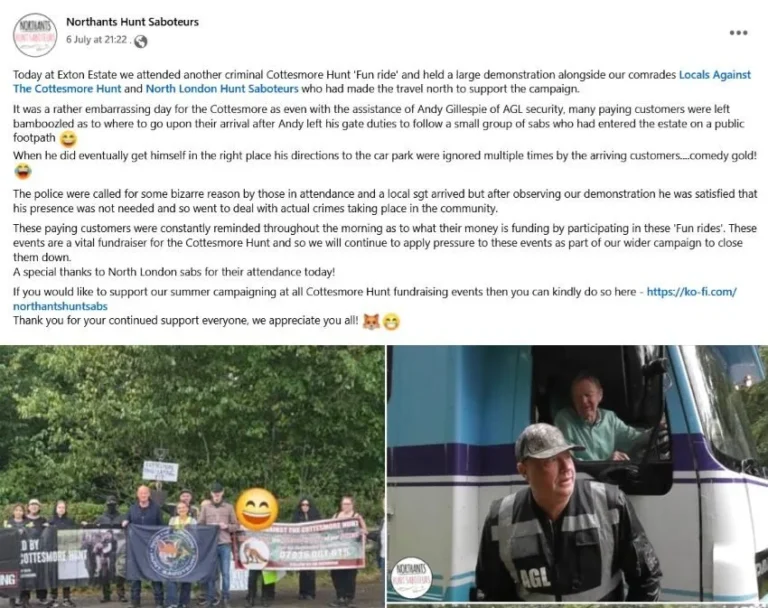 Nothants Hunt Sabs Exton Estate Cottesmore Hunt