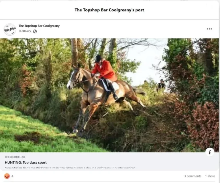 Topshop Bar Coolgreany Wicklow Hunt