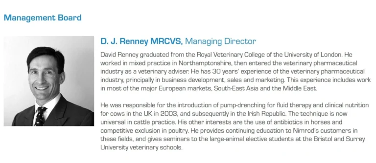 david renney nimrod vets products