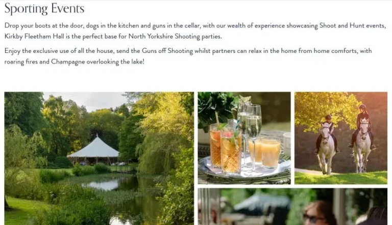 Kirkby Fleetham Hall shooting parties