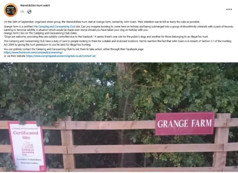 warwickshire hunt watch grange farm warwickshire hunt september 2025